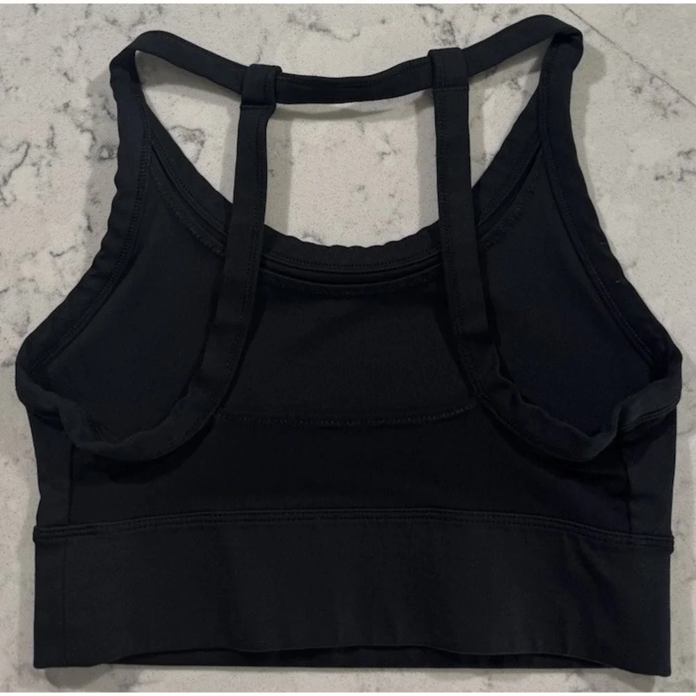 Nike Air Swoosh Sports Bra Womens Small Black Dri-FIT Medium Support Training